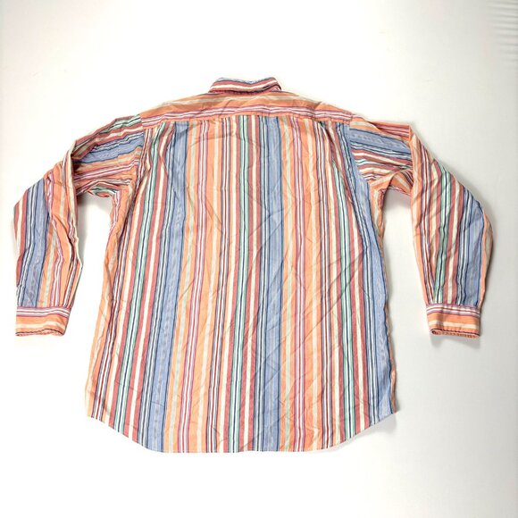 Polo Ralph Lauren Mens Lowell Sport Button Down Shirt Striped Sz L Pastel Color - Picture 5 of 6